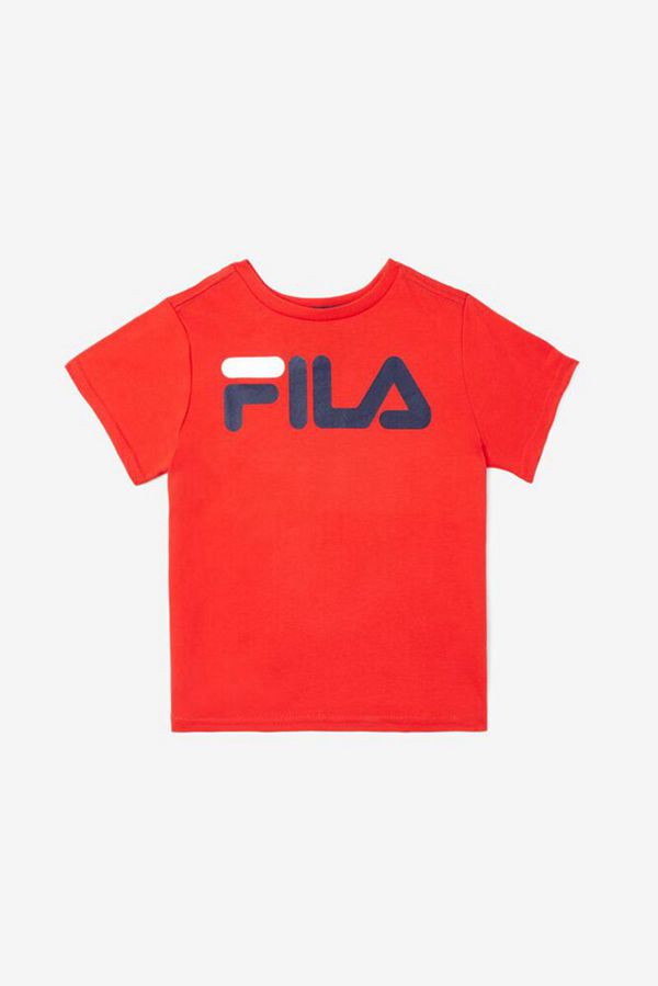 Camisetas Fila Niños Rojas - Toddler Logo - España 641809HYW